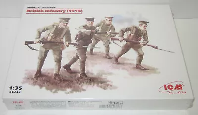 ICM 35684 1/35 WWI British Infantry (1914) 4 Figures Model Kit • $13.35