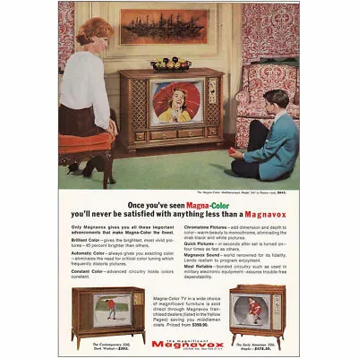 1965 Magnavox Television: Magna Color Astro-Sonic Vintage Print Ad • $6.50
