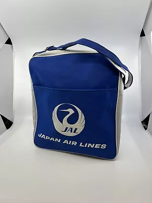 Vintage Japan Air Lines JAL Vinyl Travel Bag Carry-On Tote 1960s/1970s • $17.99