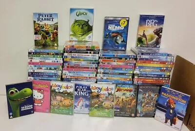 113x New And Sealed Kids DVD Joblot - Peter Rabbit Paddington The Grinch Rio  27 • £14.99