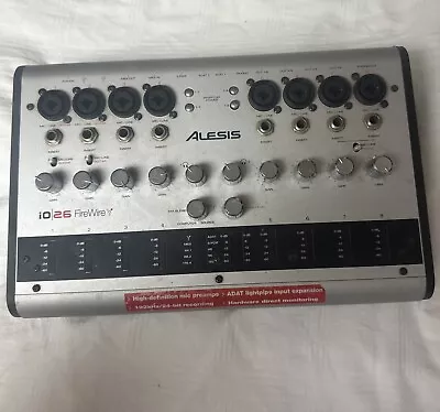 Alesis IO 26 Digital Recording Interface 24Bit/192kHz FireWire - Tested No Ada • $50