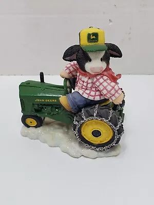 MARY'S MOO MOO'S JOHN DEERE COW COLLECTIBLE 1999 Enesco • $11