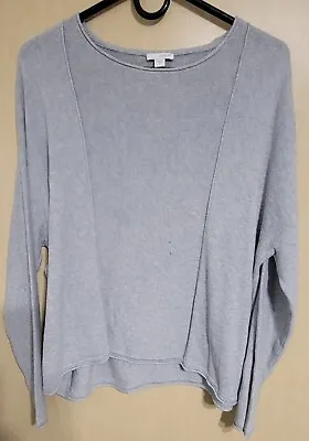 Pure Jill Light Gray Pullover  Sweater  Cotton Cashmere Blend Medium  • $18.99