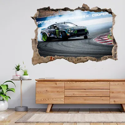 £39.99 • Buy Super Track Car Racing Barcelona 3d Smashed View Wall Sticker Poster Decal A681