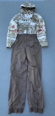 $59.88 • Buy Vintage Skea Paris/Vail Snow Suit Women's 10 Brown Zip One Piece Ski Winter