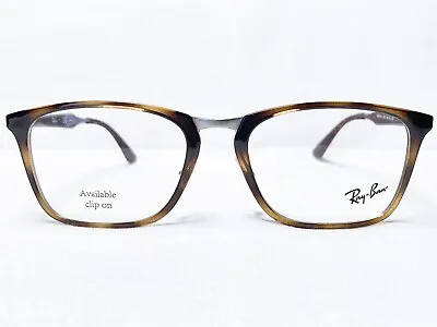 NEW Ray Ban RB7131 2012 Mens Havana Rectangle Modern Eyeglasses Frames 55/19~145 • $119.99