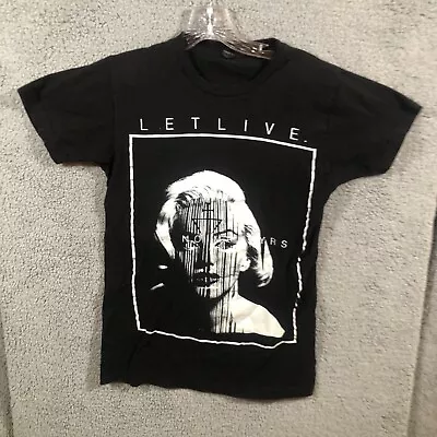 Tultex Letlive Shirt Mens Small Black Short Sleeve Marilyn Monroe Graphic Tee • $5.20