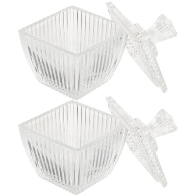 £19.73 • Buy 2 Pcs Candy Buffet Containers Candy Jar Glass Storage Jars Lids Storage Tank