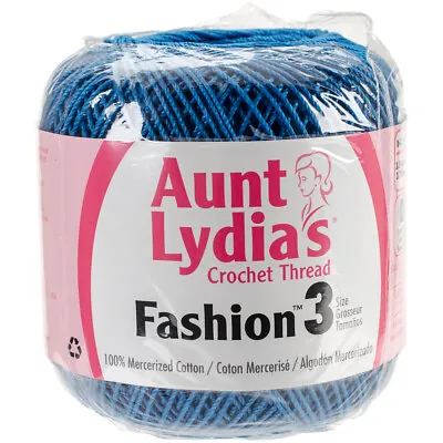 Aunt Lydia's Fashion Crochet Thread Size 3-Blue Hawaii 182-805 • £11.47