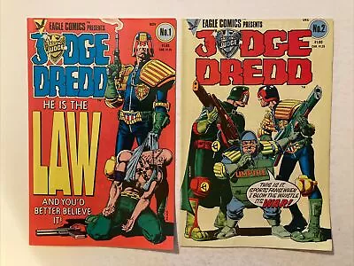 Judge Dredd Vol #1 #1-2 1983 Eagle Comics Very Good Condition • $50