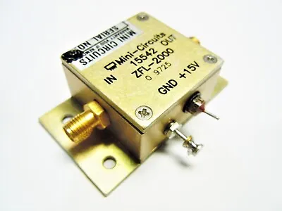 $44 • Buy Mini-Circuits ZFL-2000 Coaxial Medium Power Amplifier (10-2,000 MHz)  20 DB Gain