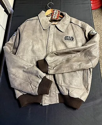 Vintage 1999 Star Wars Episode 1 Naboo Fighter Jacket Tags Limited Edition XL • $299