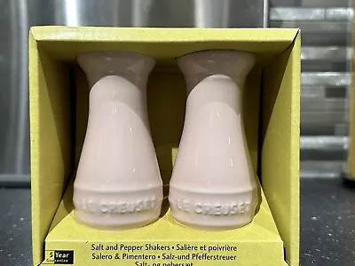 Le Creuset New Stoneware Ceramic Milky Pink Salt & Pepper Set RRP £26 • £23