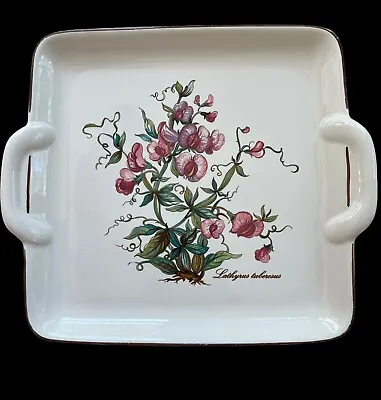 Villeroy & Boch BOTANICA Square Handled Cake Plate Tray SWEET PEA Lathyrus • $29.99