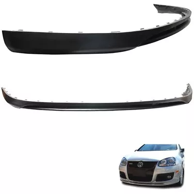 Fits Vw Golf 5 Gti Jetta Mk5 Only Pu Black Add-on Front Bumper Lip Spoiler Chin • $118.88