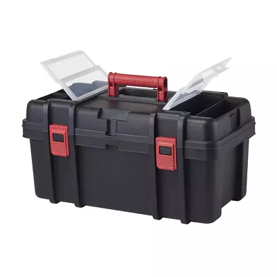 22-inch Toolbox Plastic Tool And Hardware Storage Black • $17.70