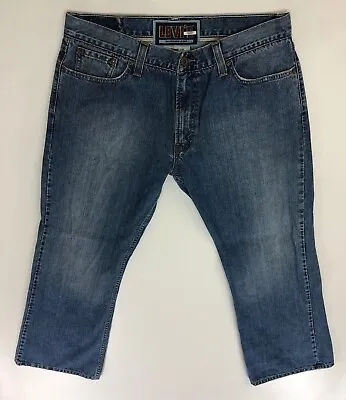 Vintage Levi's 527 Jeans 36x30 Low Rise Bootcut Medium Wash Denim Cotton Men's • $17.99