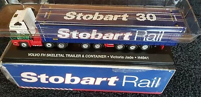 Eddie Stobart (4649138) Volvo Fh Skeletal Trailer & Container - Victoria Jade • £23.99
