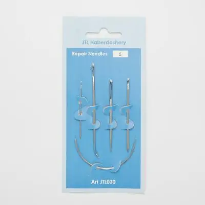 5 Repair Needles - Upholstery Leatherwork Sacking Darning & Embroidery -JTL30 • £1.89