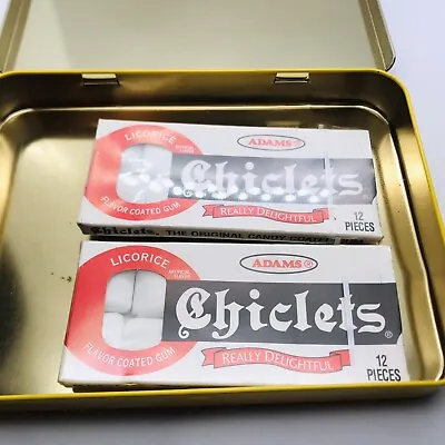 Adams Chiclets 2 Pack Sealed With Box Tin Antique Vintage Really Delightful • $45