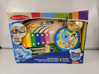 Melissa & Doug Blue'S Clues & You! Wooden Music Maker Board (5 Instruments) New • $35