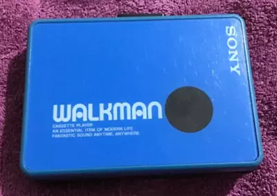 Sony Walkman Cassette Player WM-B10 Released In 1988 Rare Blue Edition Working • £70