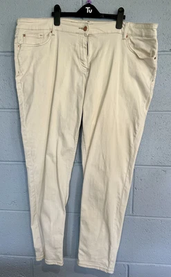 £5 • Buy Next 20  Regular Cream Jeans Relaxed Skinny Mid Rise