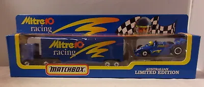 MJ7  Matchbox - 1993 Mitre 10  - F-1 Racer & DAF Space Cab &Trailer - Blue • $13.98