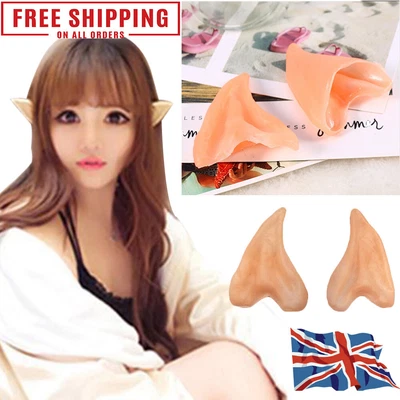 £2.51 • Buy 1Pair Halloween Party Hobbit Spock Fancy Dress Elf Ears Easy Fit Latex Elf Ears