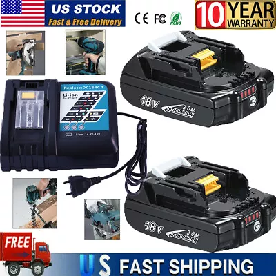 18V 3.0Ah Replacement For Makita  Lithium Ion Battery Or Charger BL1815 BL1820  • $17.88