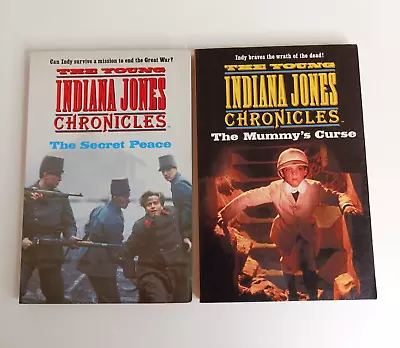 The Young Indiana Jones Chronicles 2 Book Bundle Secret Peace Mummy's Curse • $29