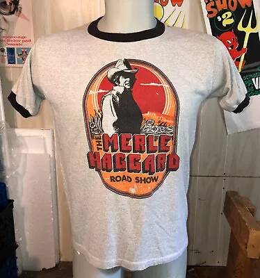 Vtg Merle Haggard Size L T-Shirt • 1982 World Tour • $99.82