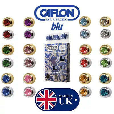 Caflon Birthstones Gold Plated & Steel Bezel Set Ear Piercing Stud Earrings • £24.95