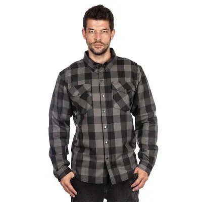 Mens Motorbike Motorcycle Flannel Lumberjack Shirt Made With Kevlar CE Armour • $85.99