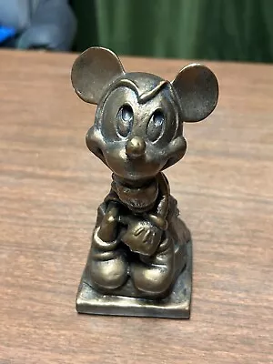 RARE Disney Mickey Mouse  The Thinker  Bronze Colored Figurine Statue Figure  6. • $29.99