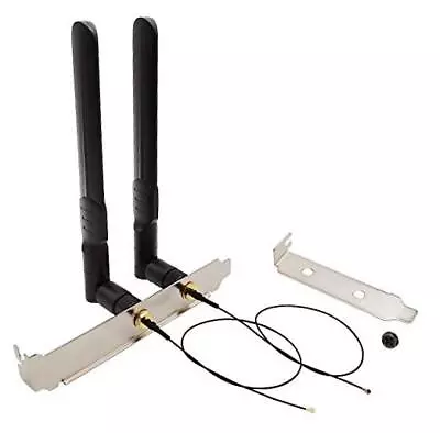 WiFi Antenna 8dBi RP-SMA Male 2.4Ghz 5.8Ghz Dual Band + 10in U.FL IPEX MHF4 To  • $22.90