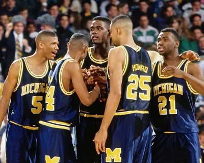 Michigan Wolverines FAB 5 Glossy 8x10 Photo Chris Webber And Jalen Rose Print • $5.49