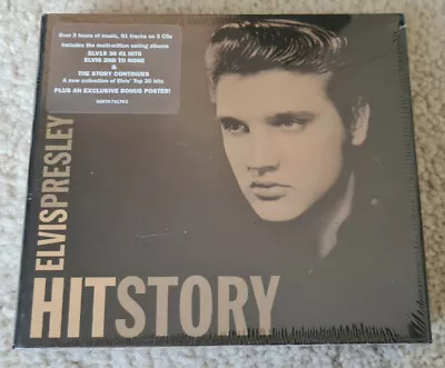 HITSTORY .. BEST OF ELVIS PRESLEY 3 CD Set + Booklet (NEW / SEALED) • $22.50