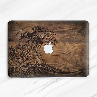 Wood Kanagawa Great Wave Japanese Hard Case For Macbook Air 13 Pro 16 13 14 15 • $28.46