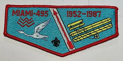 OA Lodge 495 Miami 1952 1987 Flap  Boy Scout WWW MH7 • $7.43