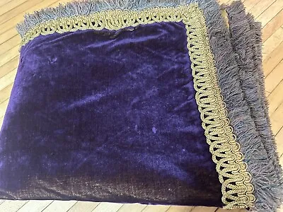 Vintage Purple Gold Velvet Altar Cloth Table Cover Religion Spiritual Reversible • $94.50