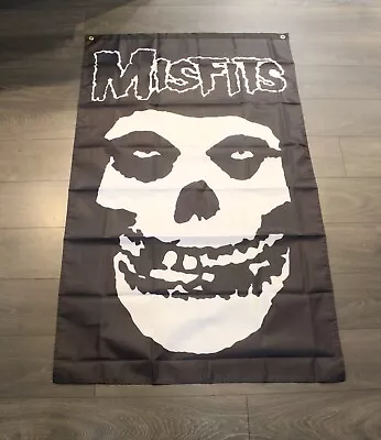 The Misfits Black Banner Flag 3x5 Feet Punk Rock Music Band USA Shipper XZ • $12.95