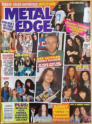 Metal Edge July 1994 Motley Crue Centerfold Soundgarden Aerosmith Randy Rhoads • $9.98