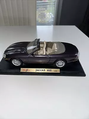 Maisto 1/18 Scale Diecast - Jaguar XKR 1998 Convertible Metallic Purple • £25