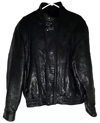 Colebrook Leather Bomber Jacket Men's Size Large Removable Lining Black  • $75.99