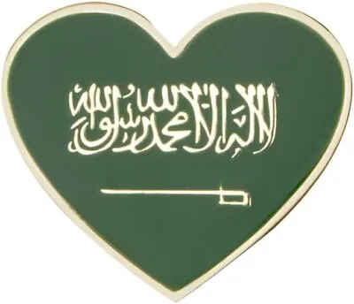 £4.89 • Buy Kingdom Of Saudi Arabia Love Heart Flag Metal Enamel Pin Badge Lapel