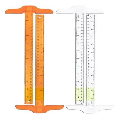 12  Junior T-Square Ruler Plastic Scrapbooking Measuring Tool Drafting Layout  • $3.58