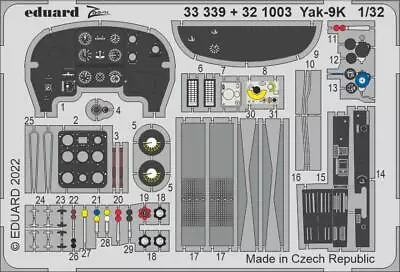 Eduard 1/32 Yak-9K Cockpit (ICM) 33339 • $8.04