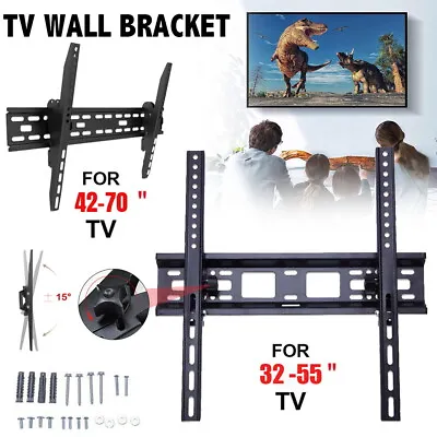 $11.99 • Buy TV Wall Mount Bracket Tilt Slim LCD LED 32 40 42 47 50 55 60 62 65 70 75 Inch