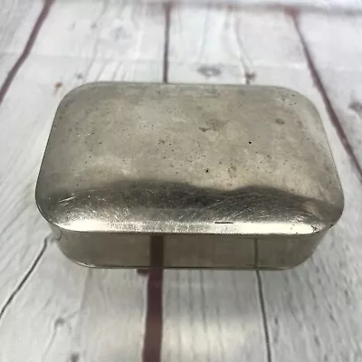 Vintage Soap Box Steel Silver Color Travel • $14.95